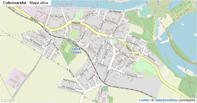 Cukrovarská - mapa ulice