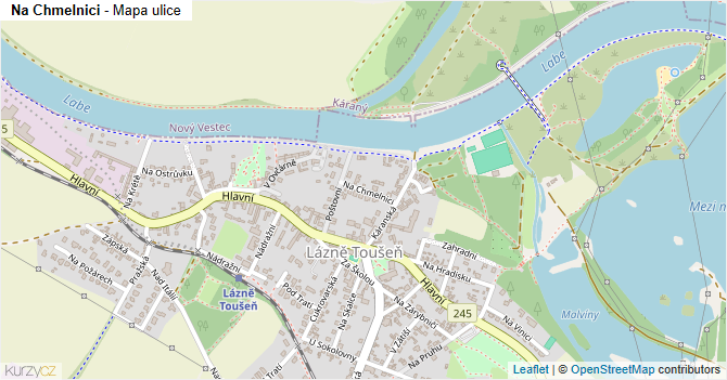 Na Chmelnici - mapa ulice