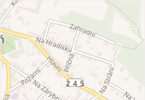 Na Hradisku v obci Lázně Toušeň - mapa ulice