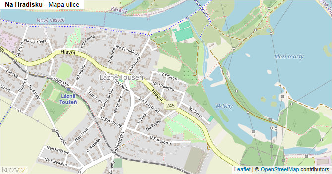 Na Hradisku - mapa ulice