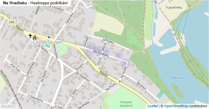 Na Hradisku - mapa podnikání