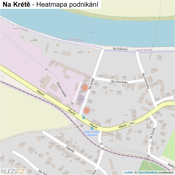Mapa Na Krétě - Firmy v ulici.