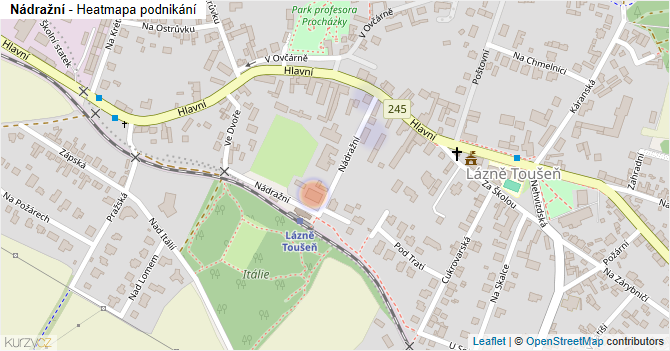 Nádražní - mapa podnikání