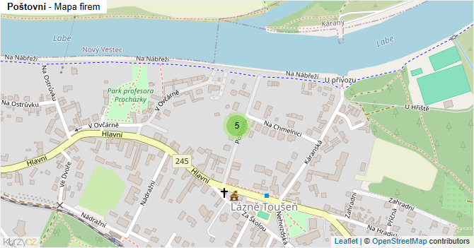Poštovní - mapa firem