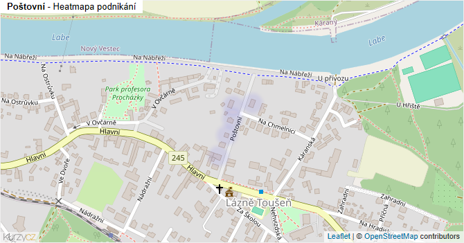 Poštovní - mapa podnikání