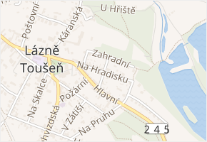 Příčná v obci Lázně Toušeň - mapa ulice