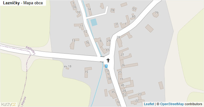 Lazníčky - mapa obce