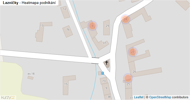 Lazníčky - mapa podnikání