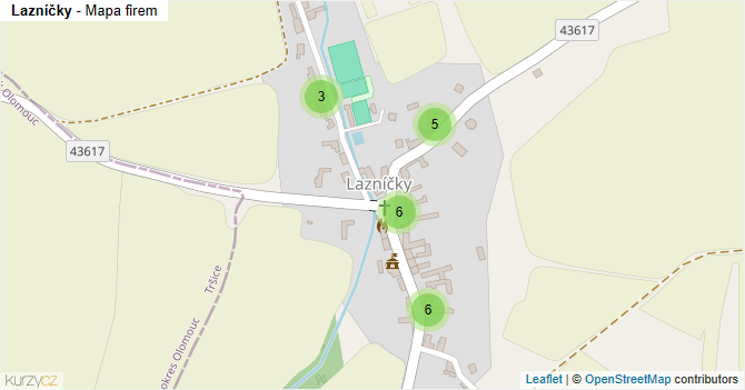 Lazníčky - mapa firem