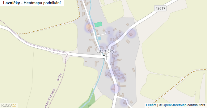 Lazníčky - mapa podnikání