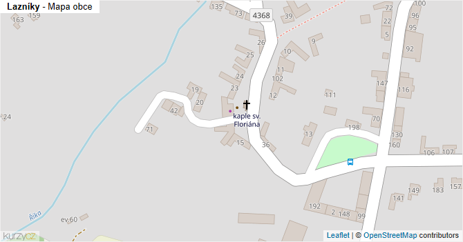 Lazníky - mapa obce