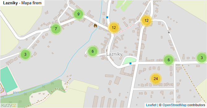 Lazníky - mapa firem