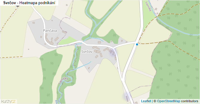 Svrčov - mapa podnikání