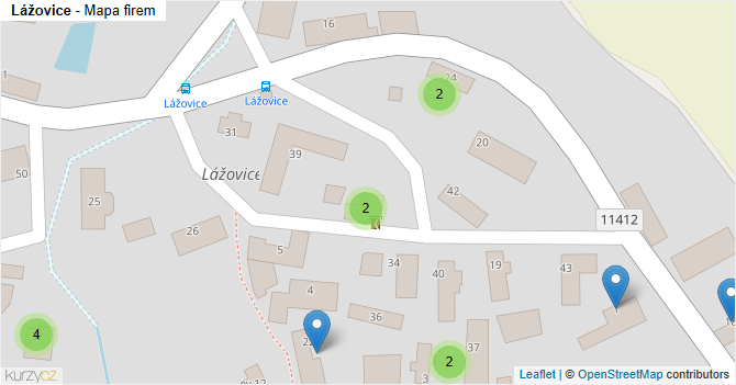 Lážovice - mapa firem