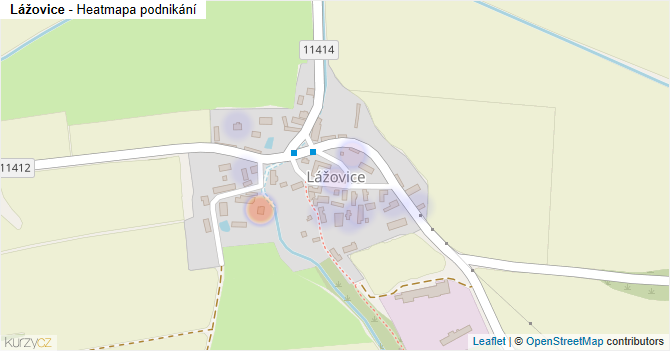 Lážovice - mapa podnikání
