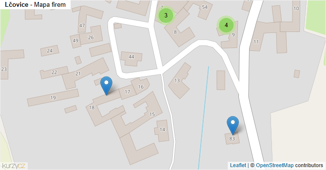 Lčovice - mapa firem