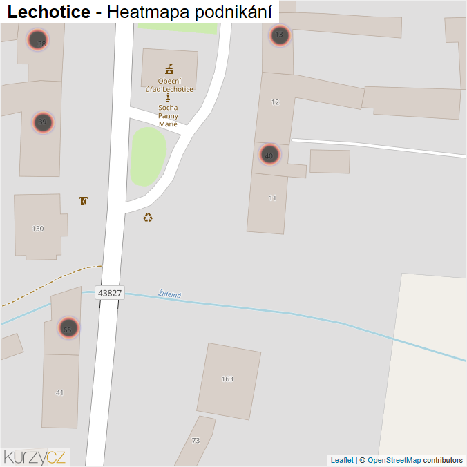 Mapa Lechotice - Firmy v obci.
