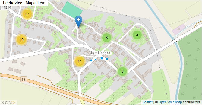 Lechovice - mapa firem