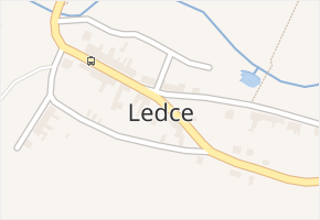 Ledce v obci Ledce - mapa části obce
