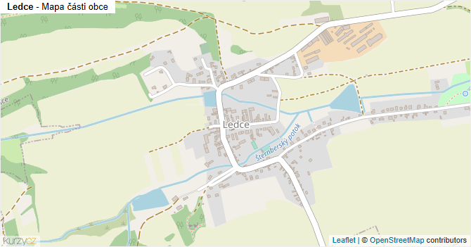 Ledce - mapa části obce
