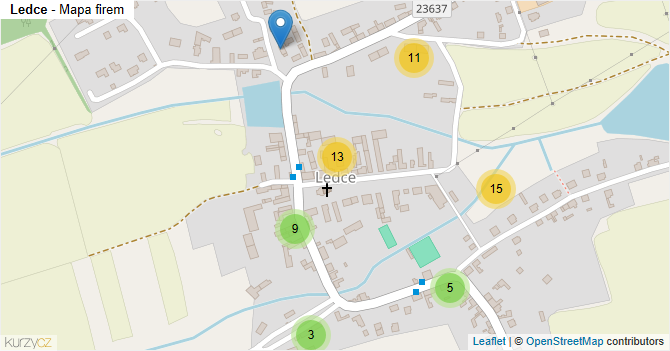 Ledce - mapa firem
