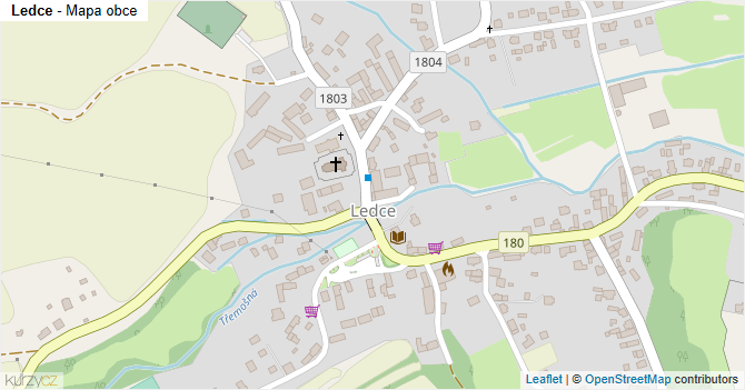 Ledce - mapa obce