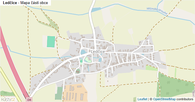 Ledčice - mapa části obce