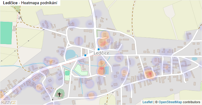 Ledčice - mapa podnikání