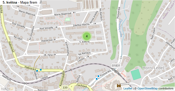 5. května - mapa firem