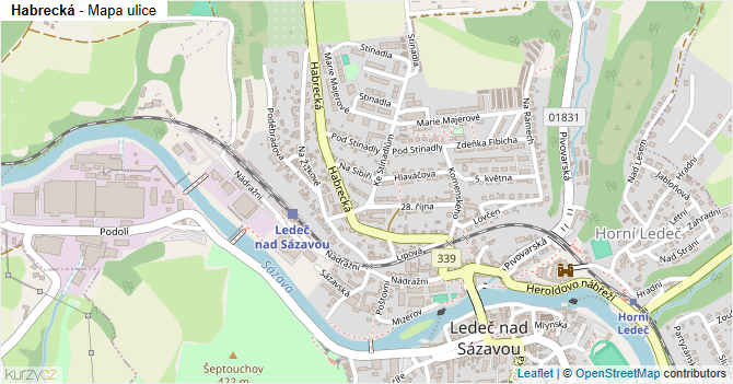 Habrecká - mapa ulice