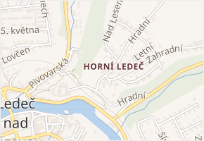 Hradní v obci Ledeč nad Sázavou - mapa ulice