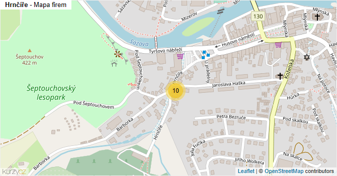 Hrnčíře - mapa firem