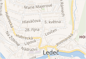 Komenského v obci Ledeč nad Sázavou - mapa ulice
