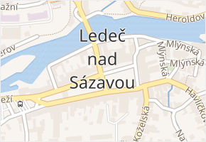 Ledeč nad Sázavou v obci Ledeč nad Sázavou - mapa části obce