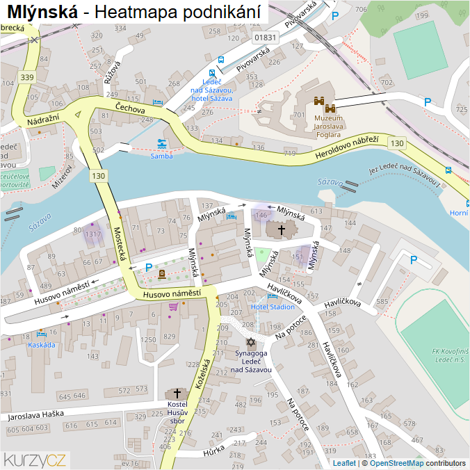 Mapa Mlýnská - Firmy v ulici.