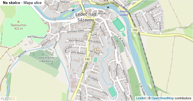 Na skalce - mapa ulice