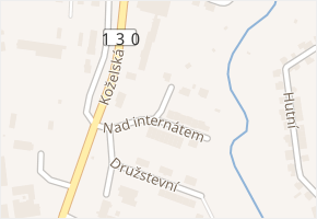Nad internátem v obci Ledeč nad Sázavou - mapa ulice