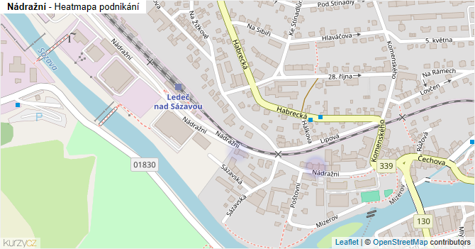Nádražní - mapa podnikání