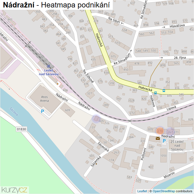 Mapa Nádražní - Firmy v ulici.