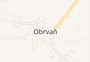Obrvaň v obci Ledeč nad Sázavou - mapa části obce