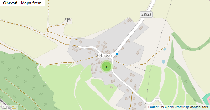 Obrvaň - mapa firem
