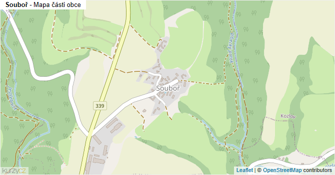 Souboř - mapa části obce