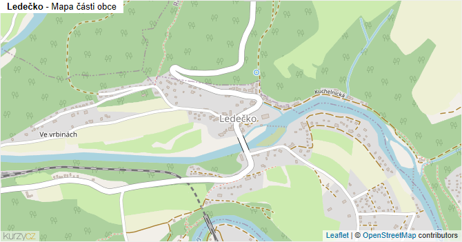 Ledečko - mapa části obce