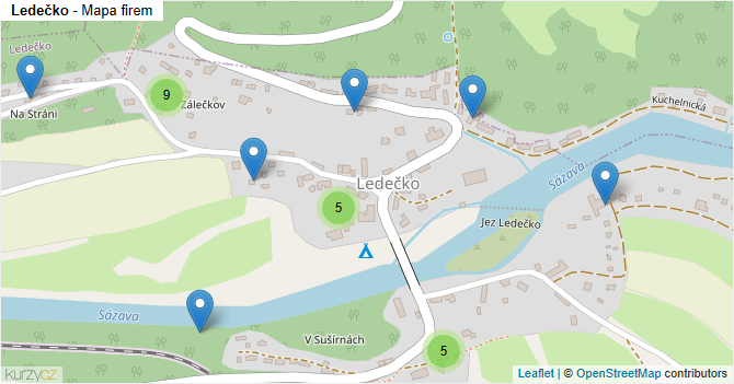Ledečko - mapa firem