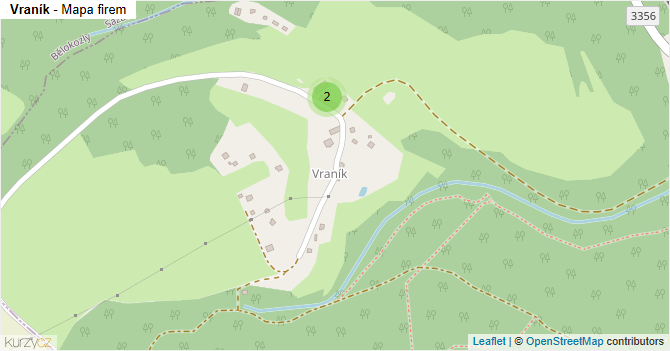 Vraník - mapa firem