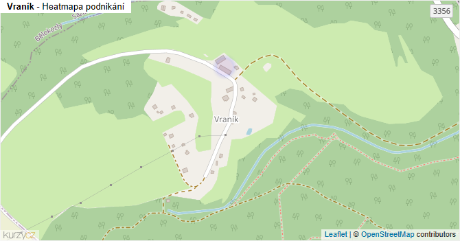 Vraník - mapa podnikání