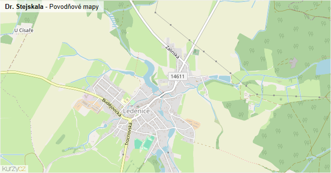 Dr. Stejskala - záplavové mapy stoleté vody