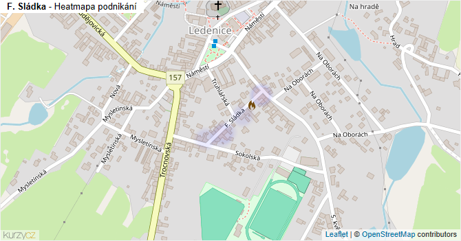 F. Sládka - mapa podnikání