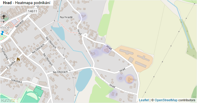 Hrad - mapa podnikání