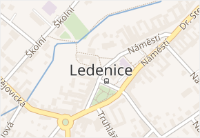 Ledenice v obci Ledenice - mapa části obce